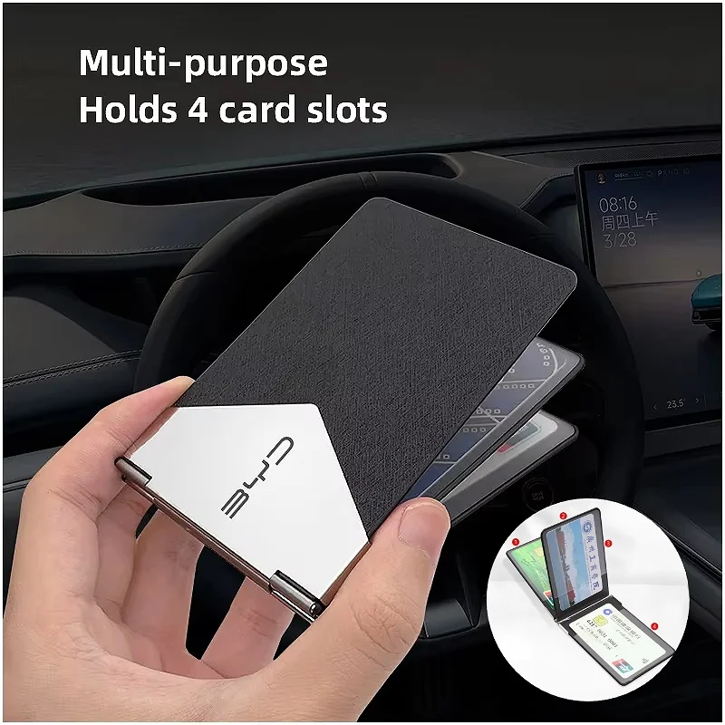 Car Driver License Card Holder Card Sleeve Holder For BYD Seal U Dolphin Mini Sealion 7 Song Pro ATTO 3 Yuan UP Dolphin Seal 5