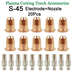 20Pcs torcia al Plasma S45 CUT55 PT-40 PT40 IPT-40 IPT-60 PT60 HC4000 PR0110 elettrodi PD0116 punte per ugelli fit telwin plasma 34