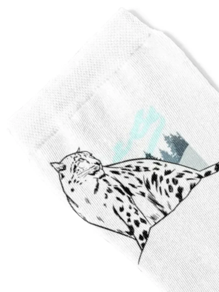 Leopard, snow leopard Socks man kawaii anime Socks For Women Men's