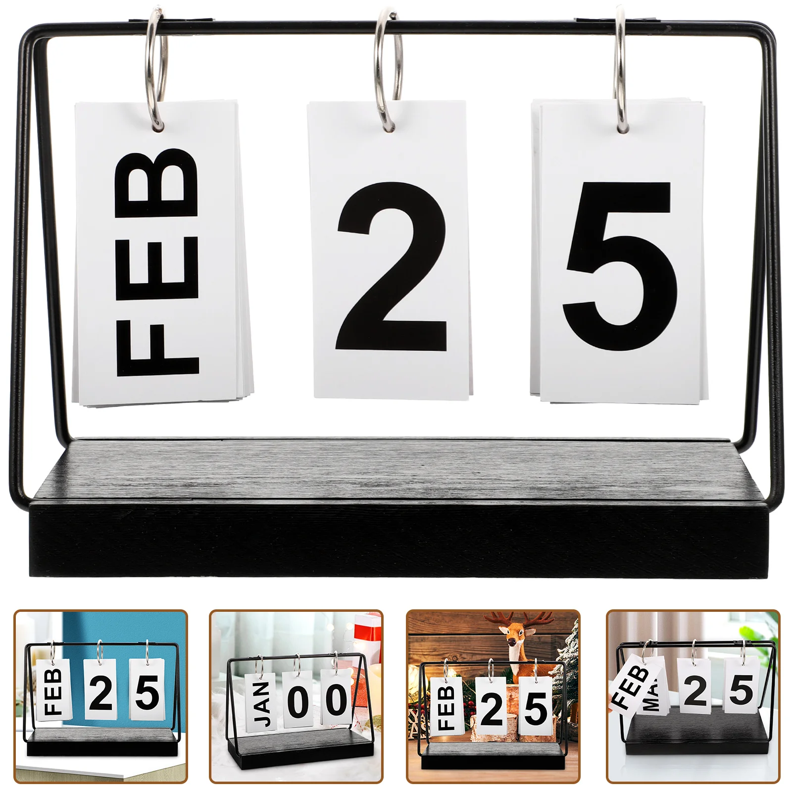 

Block Vintage Decorative Countdown For Desk Office Decor Simple Wooden Perpetual Desk Modern Style Table Ornament