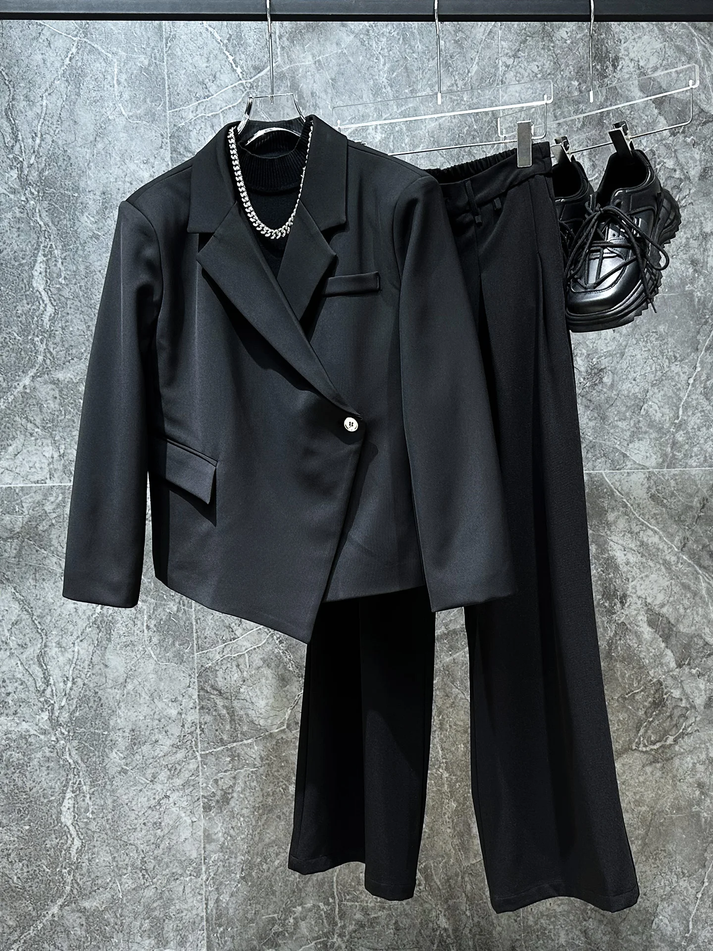 

Faionable ort Men's Suit Jaet Autumn New Sle Casual Classic Single-breasted Long Sve Pure Color ex Coat