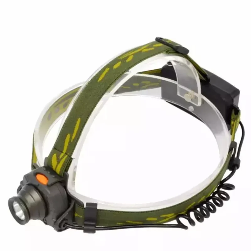 Farol verde camuflagem para selva camping e caminhadas, lanterna tocha, luz de pesca noturna, farol, 720C