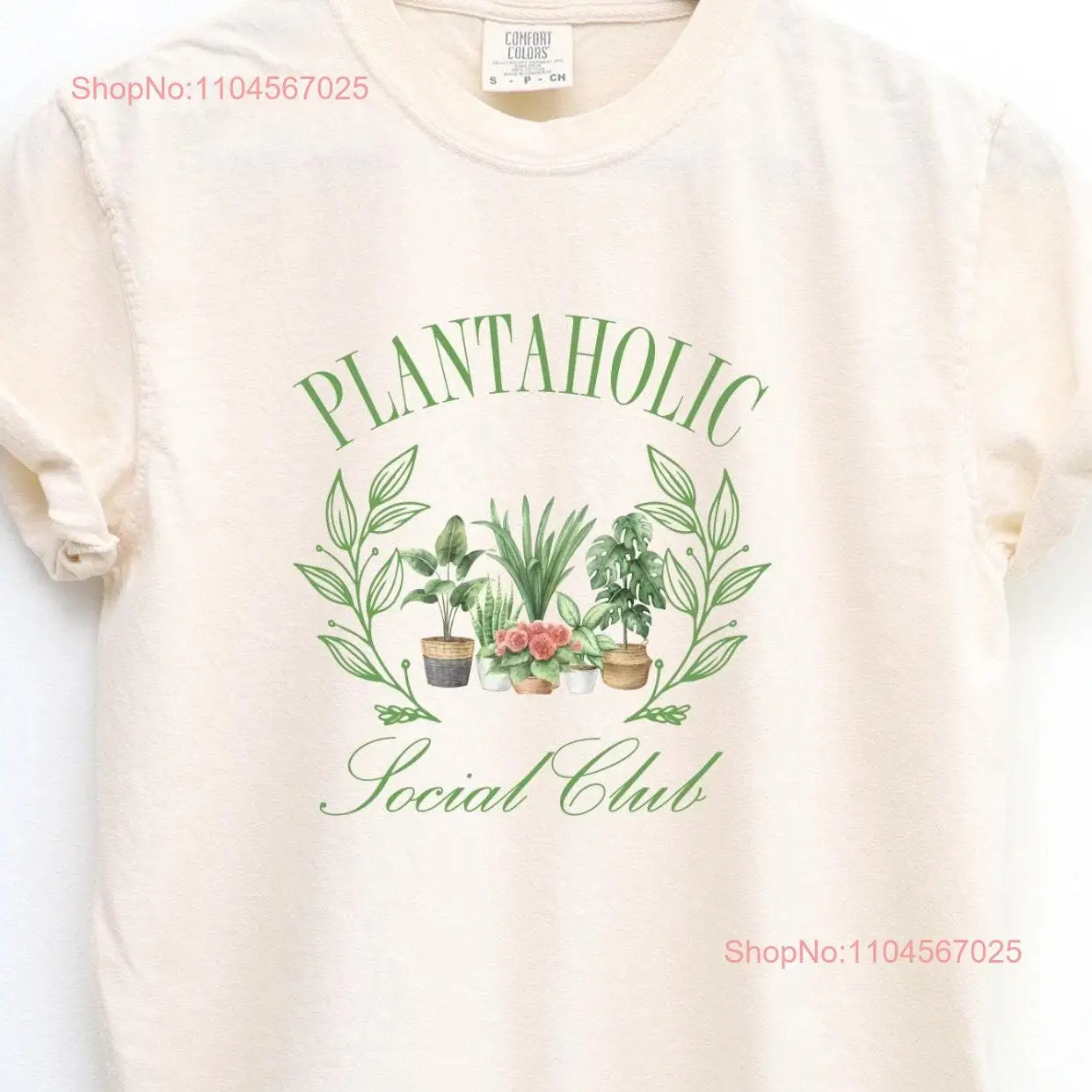 

Plantaholic Social Club T Shirt Houseplant Lover Comfort Colors Plant Mom Gardening Gardener long or short sleeves