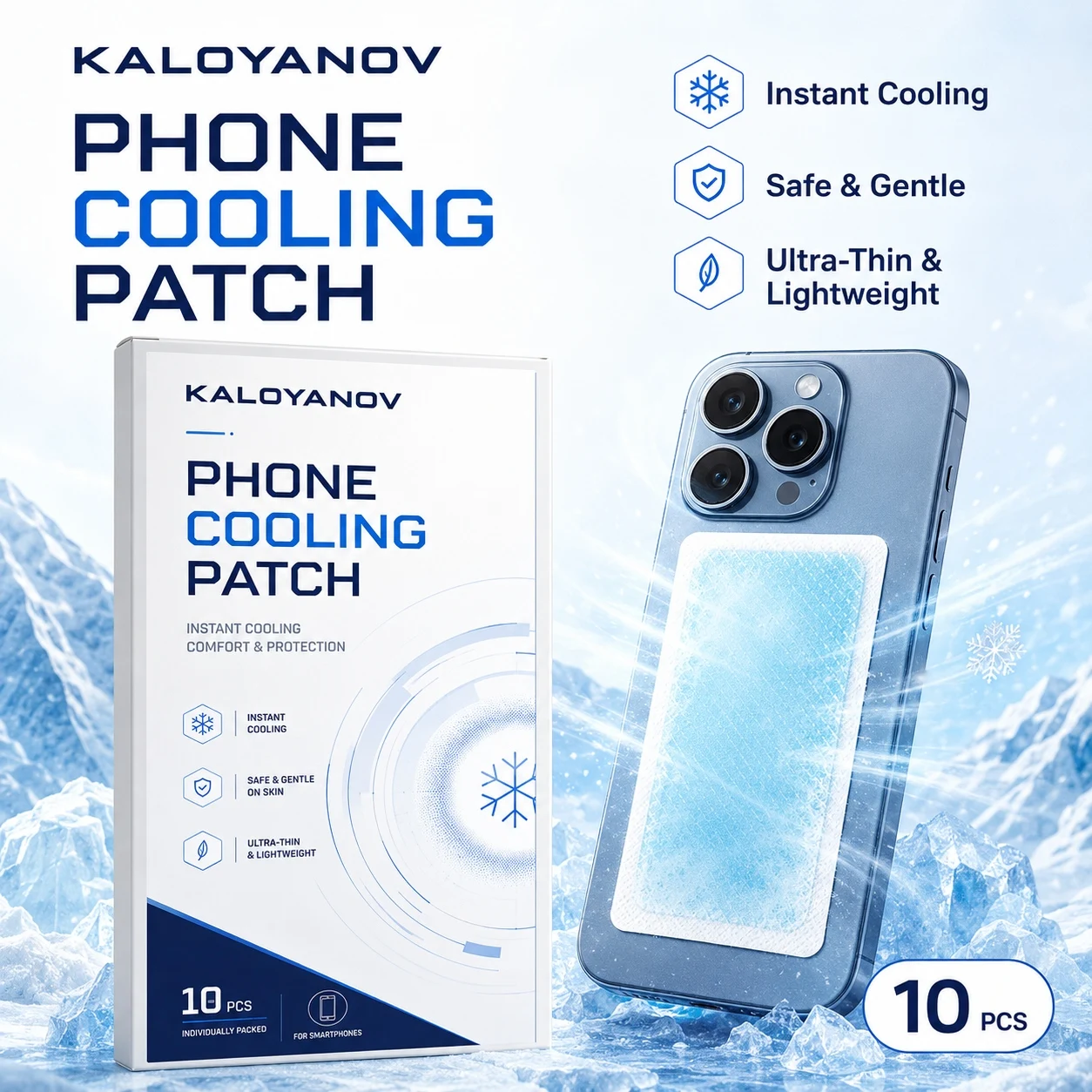 50Pcs Universal Phone Cooling Patch Ultra-Thin Heat Dissipation Sticker Mobile Gaming Cooler Pad for iPhone Android Samsung PUBG