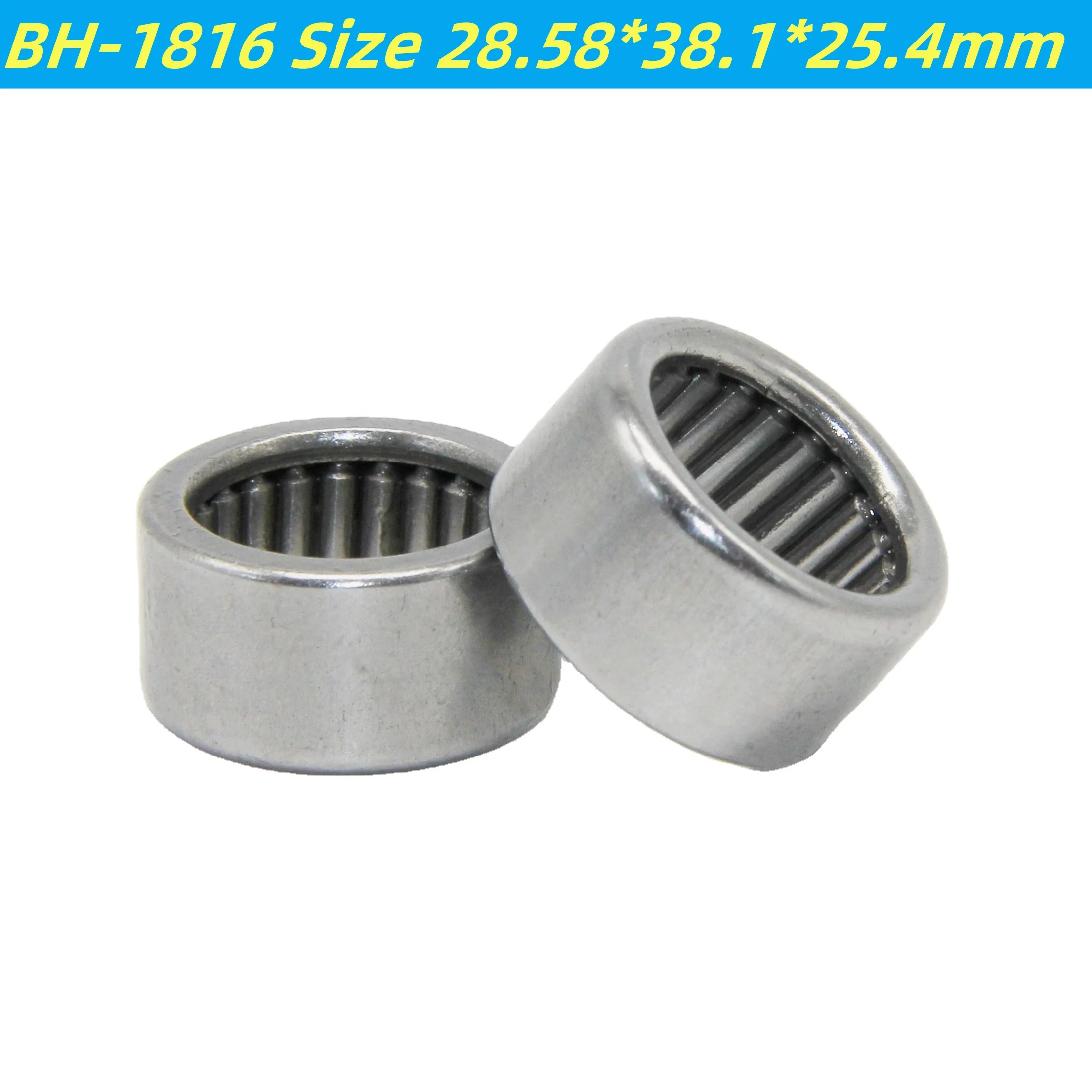 Factory Outlet Fast Delivery Drawn Cup Full Complement Needle Roll Bearing 2pcs BH-1816,BH1816 Size 28.58*38.1*25.4mm