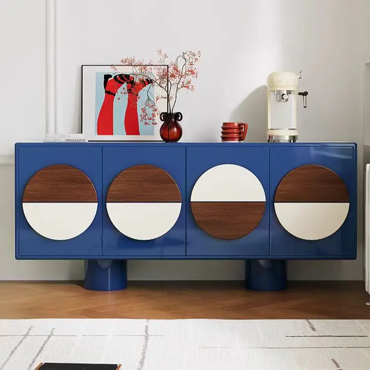 

wv-Modern Blue Sideboard Cabinet New Design Creative Home Furniture Sideboard for Living Room Storage Cabinet#