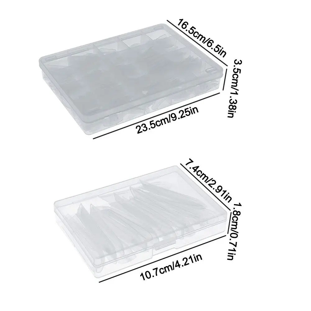 新しいカラフルなサンドイッチネイルフォーム、跡が残らない超薄型ネイルチップ、補助線付き、再利用可能な付け爪DIY