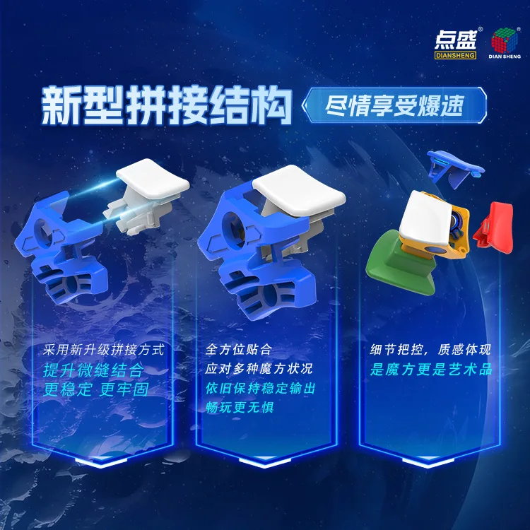 Diansheng 4th Order Five Magic Color sólido dodecaedro Galaxy Alien cubo de alta gama profesional suave y educativo cubo de juguete