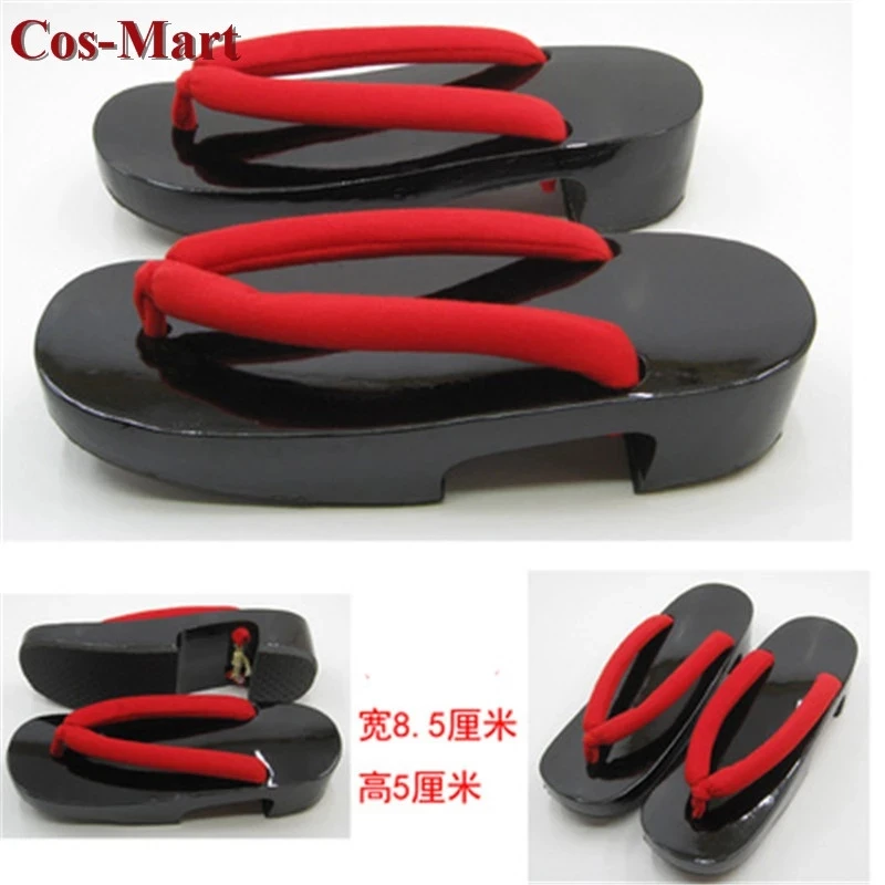 [In Stock] Cos-Mart Fashion Wood Shoes Cospla High Quality Two Style Colors Clogs With The Bell Unisex Daily Waer Best Selling