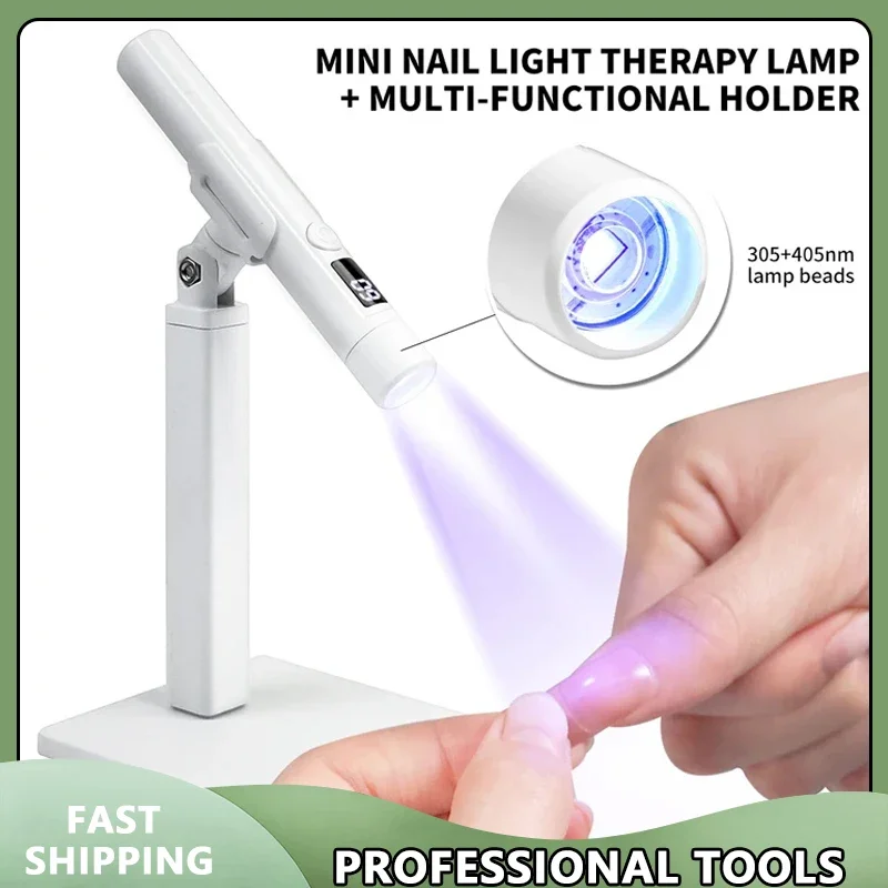 Professional Nail UV LED Lamp Desk With Display Rechargeable Portable Mini Nail Dryer Stand UV Lamp for Nails Art Removable