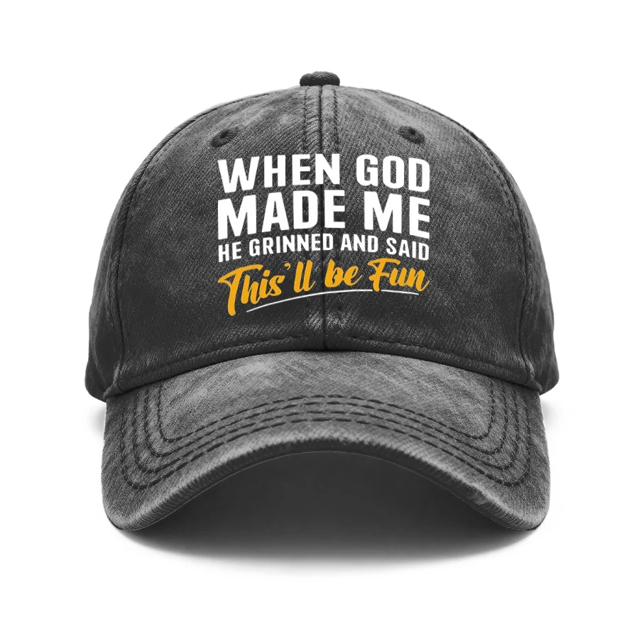 1 Piece Unisex Washed Baseball Cap, 