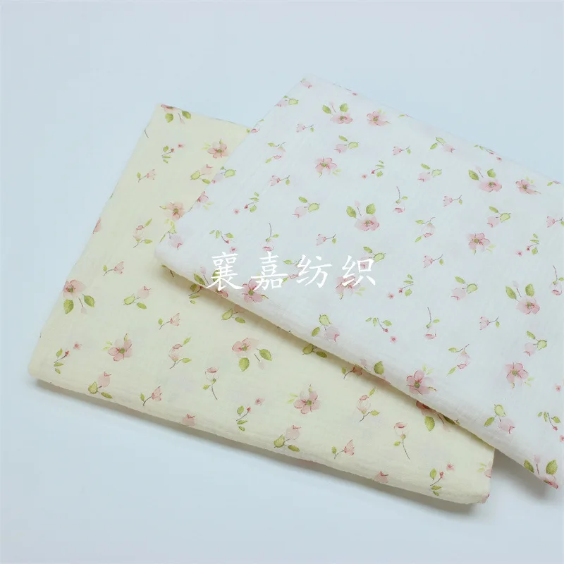 

10X1.35M Double-layer Gauze Small Flower, Baby Cotton Crepe, Pajamas, Baby Bedding Fabric