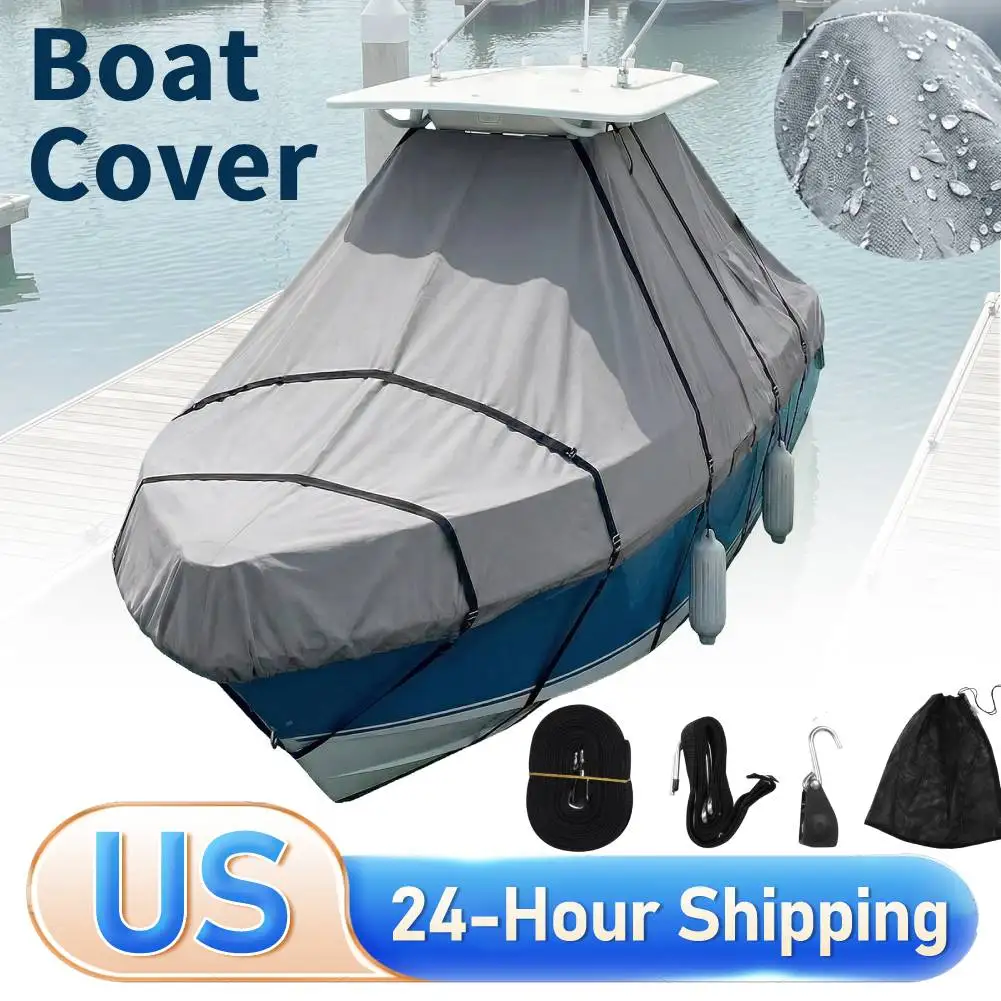 

Водонепроницаемый чехол для лодки 1200D T-Top с защитой от дождя и УФ-излучения, с покрытием для двигателя и регулируемой застежкой, для защиты крыши