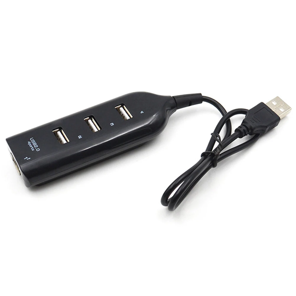 

Portable High USB 2.0 Data Expansion Hub USB Splitter for XP/ Vista 7 8 10 Laptop PC Computer (Black)