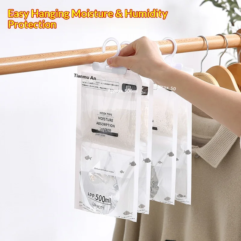 Hanging Dehumidification Bag Water Absorption Moisture-Proof Mildew-Proof Dehumidification Bag Household Desiccant Large Package
