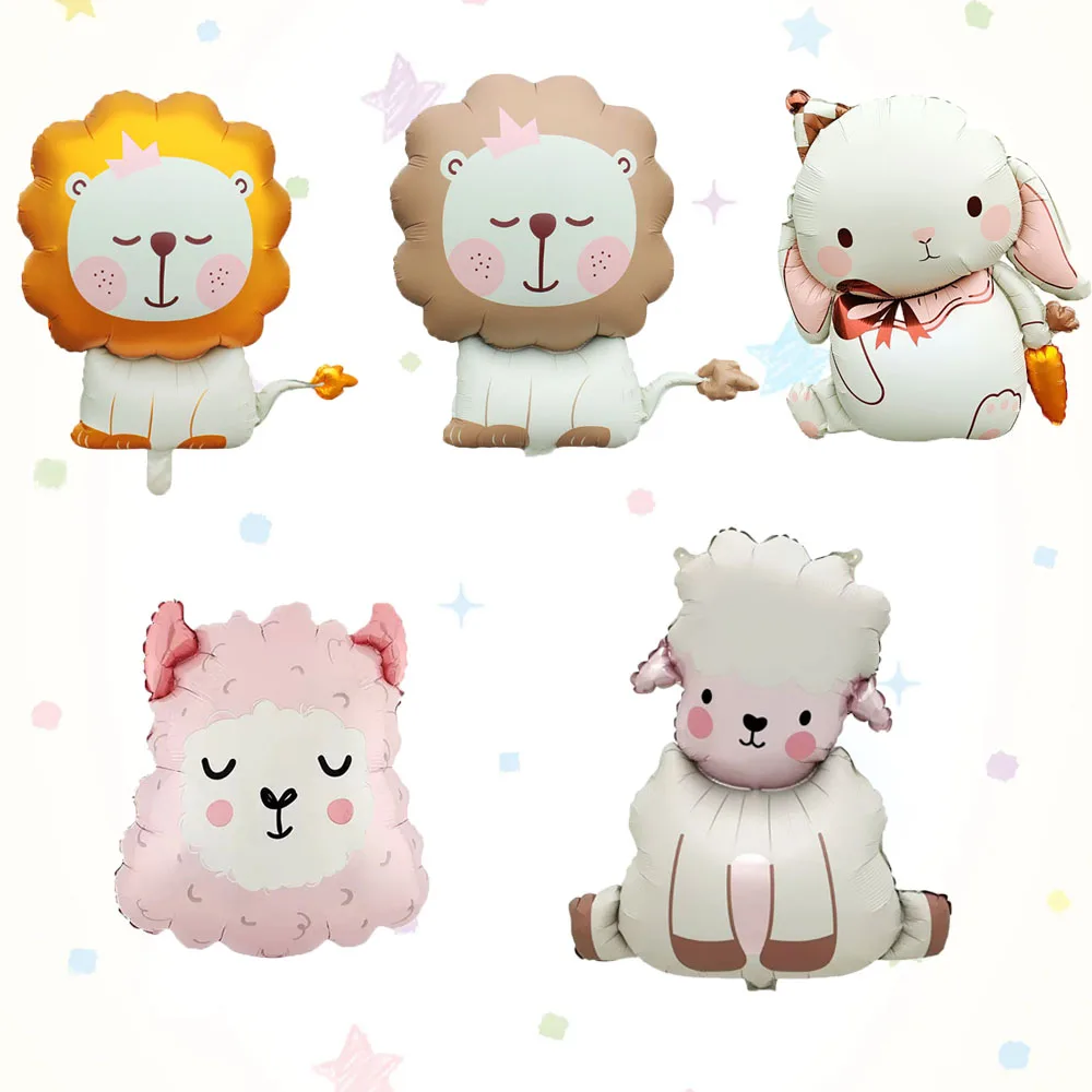 Globos de película de aluminio para animales, como cuanto a leones, ovejas, conejos, etc., son adecuados para celebraciones de cumpleaños y animales.