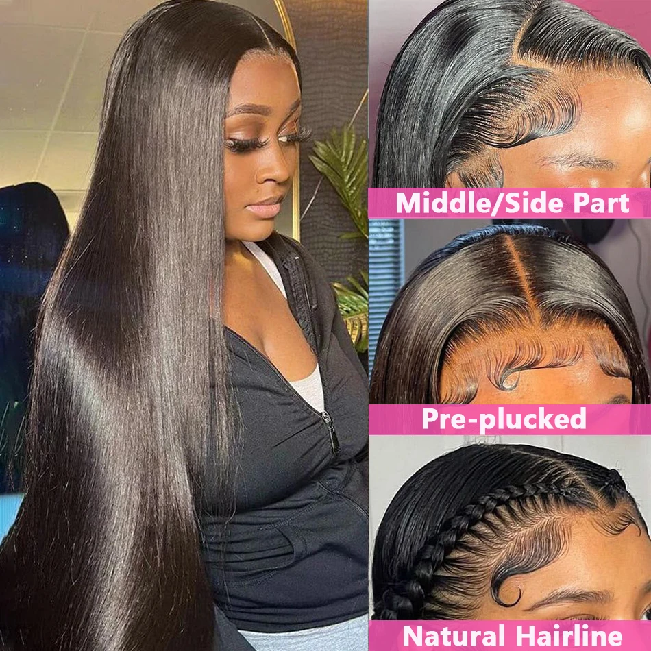 Glueless Wig Human Hair Ready to Wear Straight Preplucked 13x4 Pre Cut 4x4 Lace Closure Ready to Go Wig 13x6 360 Hd Frontal Wig