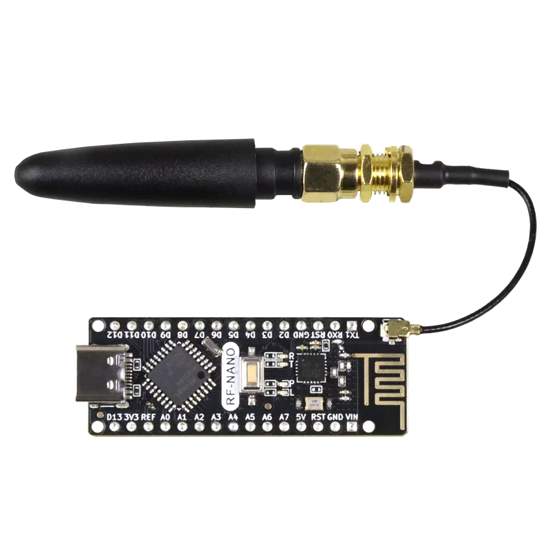 1-5PCS RF-Nano for Arduino Nano V3.0 Type C Nano Board ATmega328PB CH340 Integrate NRF24L01+ 2.4G Wireless for RF24 Library