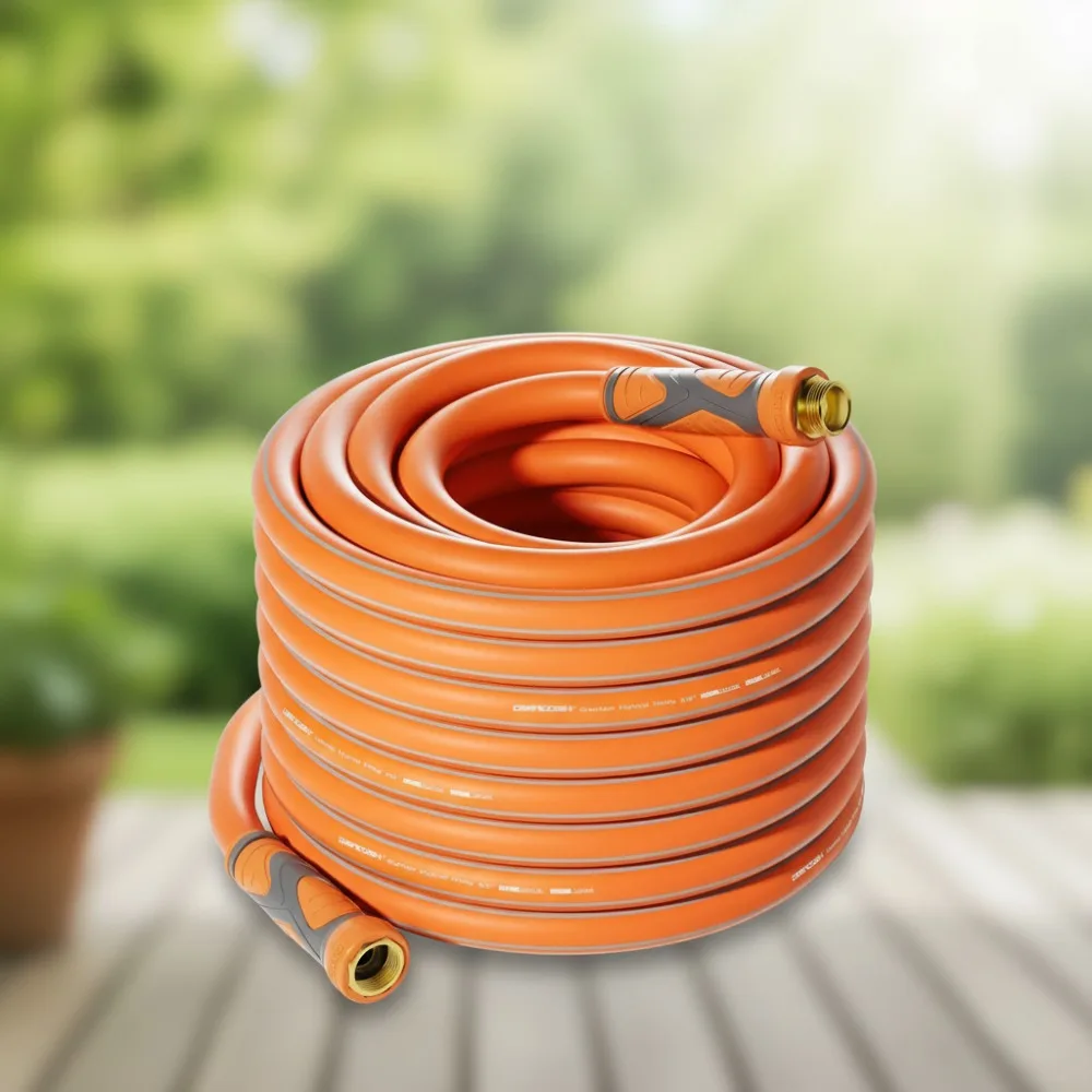

75ft Heavy Duty Garden Hose, Flexible & Lightweight, 600 PSI Burst Pressure, All-Weather Water Hose for Home Gardening