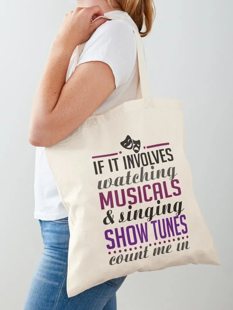 Watch Musicals and Sing Show Tunes Tote Bag Beach bag Women's beach bags cloth bag woman