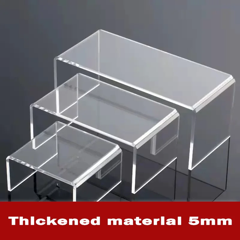 Acrylic Transparent Frame Handmade Model Desktop Cosmetics Storage Rack Elevated Base Toy Perfume Kitchen Organizer Shelf