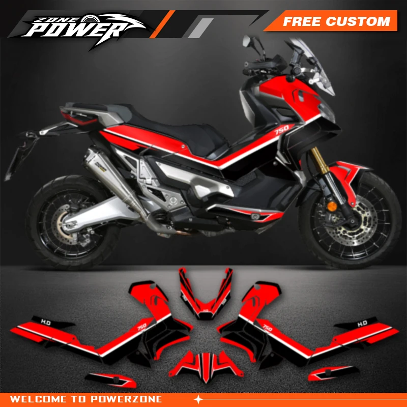 Powerzone Motorcycle Graphic Decal Stickers Kits For Honda X-ADV750 2017 2018 2019 2020 Number Name Customize 09