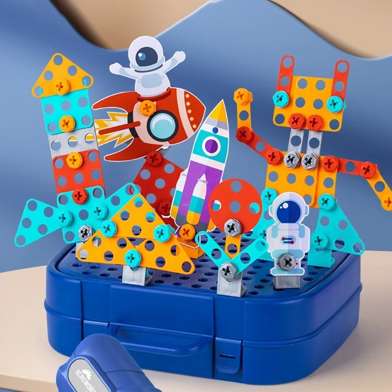 مجموعة ألعاب ألغاز ثملية للأطفال، صندوق أدوات إصلاح وتفكيك الماس الكهربائي للأطفال #1