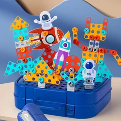 Children'S Screwed Puzzle Toy Assembly Electric Diamond Children Diy Simulation Repair And Disassembling Toolbox
