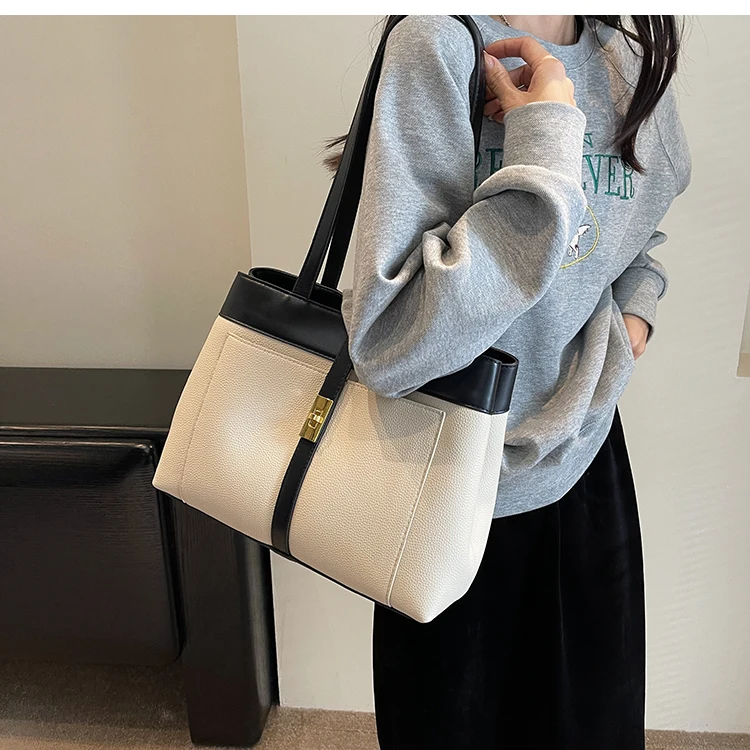 Fashion Large Capacity PU Tote Bag For Women Luxury Designer Brand 2023 New High-quality Shoulder Messenger Bag