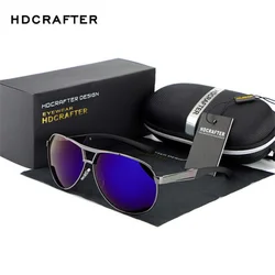 HDCRAFTER Men Polarized Sunglasses Brand Designer Luxury Brand Vintage Sun Glasses oculos de sol feminino masculino Mens Glasses