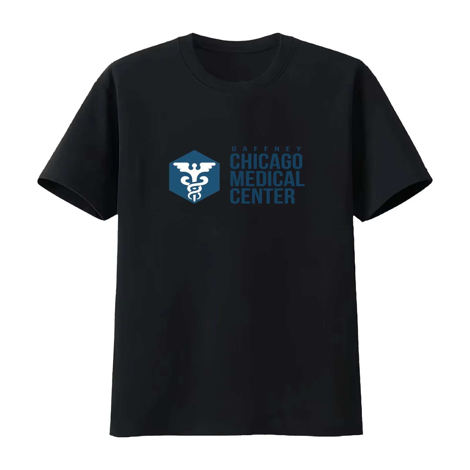 Gaffney Chicago Medical Center T-Shirt Summer Casual Cotton Tee Oversized Streetwear Tops Vintage Graphic Print 100% Cotton
