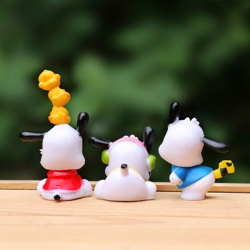 MINISO Toys Kawaii Pochacco Hello Kitty Melody Kuromi Dolls Action Anime Figures PVC Model Kids Toys for Children Birthday Gifts