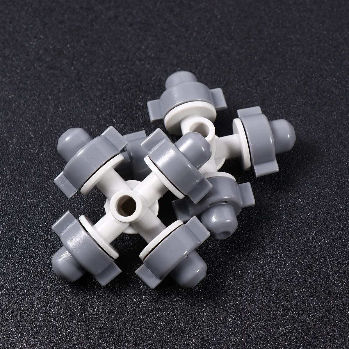 10pcs 미니어처 드립 관개 노즐 정원 급수용 4방향 분무기 분리형 잔디 미스트 노즐 농업용