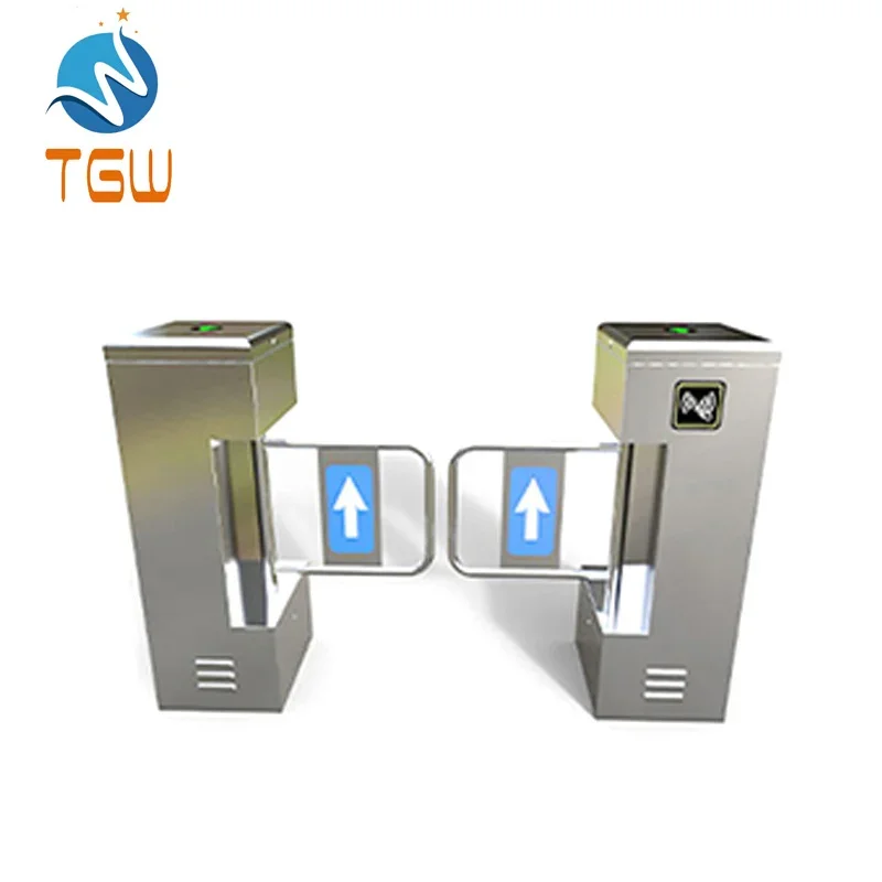 Automatic swipe card access control for door entry pass system swing barrier gate with qr code reader speed gate access control