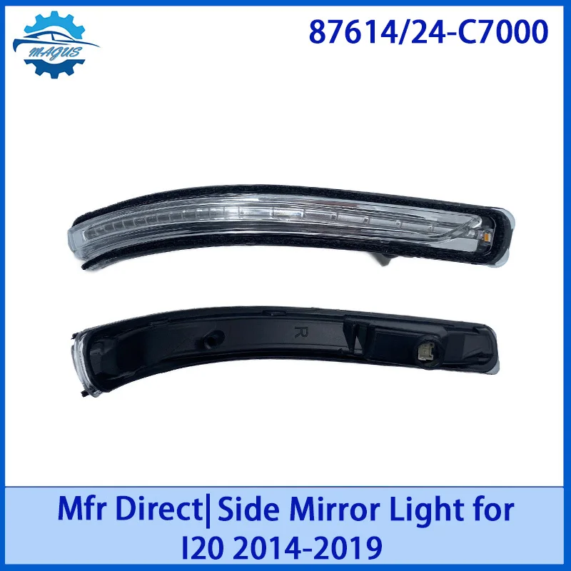 

【For 87614/24-C7000 HYUNDAI I20 2014-2019 】Factory Direct LED Side Mirror Turn Signal | Plug & Play Waterproof Replacement