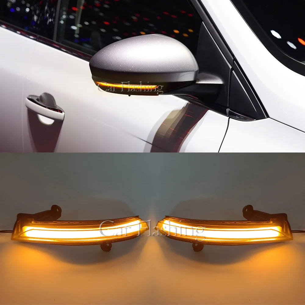 For Renault 15-21 Megane MK4 Cleo with flowing reverse mirror lights and turn signals