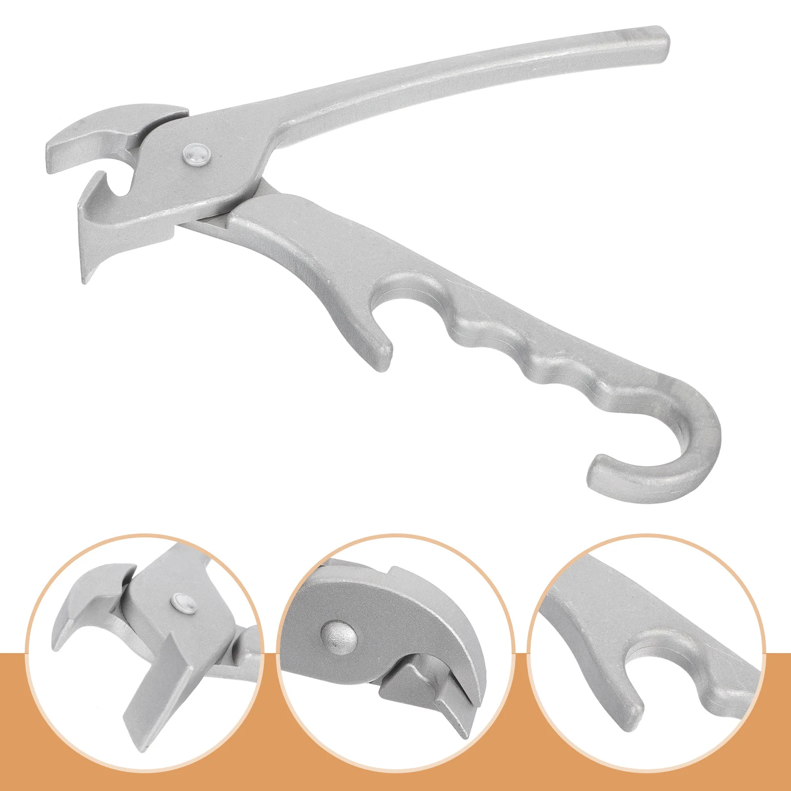 

Griddles BBQ Pizza Pan Tongs Pot Holder Hot Plate Grip Clamp Household Gripper Silver Barbecue