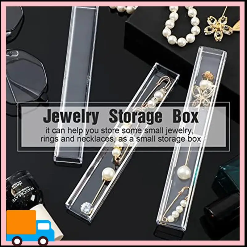 40 ชิ้นของขวัญกล่องดินสอเปล่าปากกาพลาสติกโปร่งใสกล่องดินสอพลาสติก