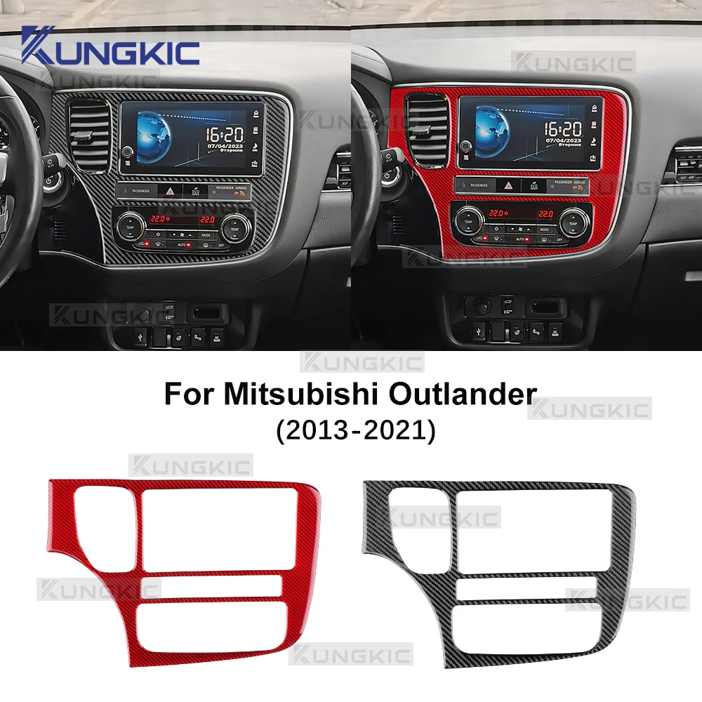 

Real Soft Carbon Fiber For Mitsubishi Outlander 2017 2018 2019 2020 2021 LHD RHD Center Console Panel Interior Trim Sticker