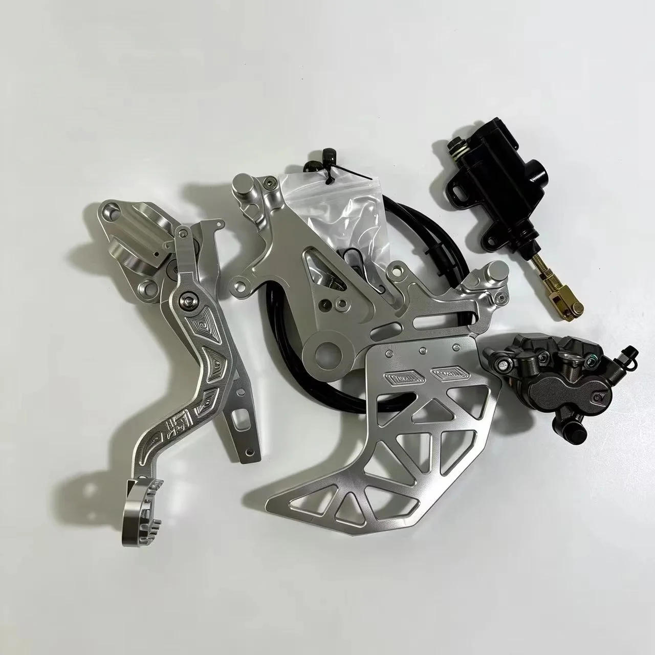 Surron Ultra Bee Foot Brake Assembly CNC Aluminum 4 Piston For Talaria Sting MX4 MX3 XXX Light Bee X Modification Accessories