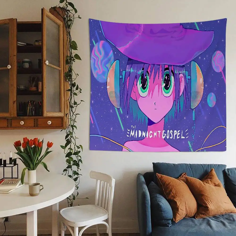 Cartoon The M-Midnight G-Gospel Cartoon Tapestry Art Science Fiction Room Home Decor Wall Hanging Sheets