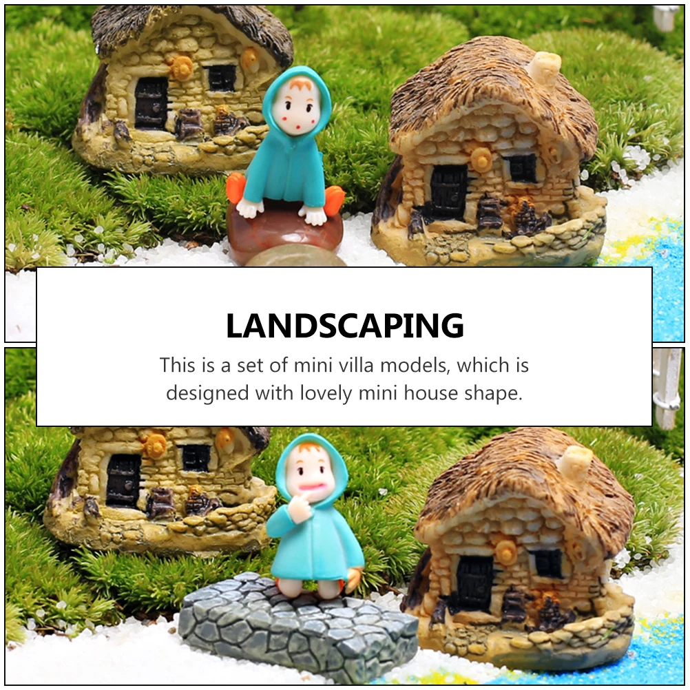 

10 Pcs Mini Villa Models Premium Material Lovely House Shape Micro L scaping Aquarium Decor Gifts L nament