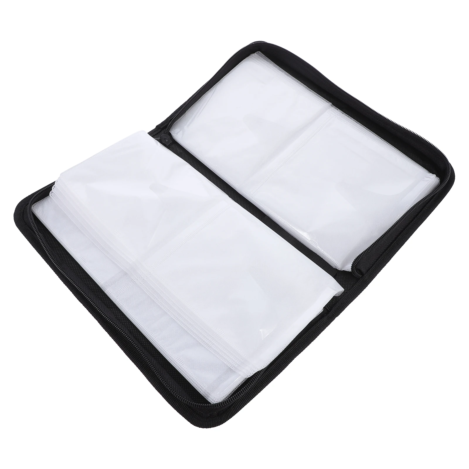 

Black Cloth Cd Storage Case CD Bag Large Capacity DVD Storage Wallet Portable Disc Case for Home Travel CD Rack