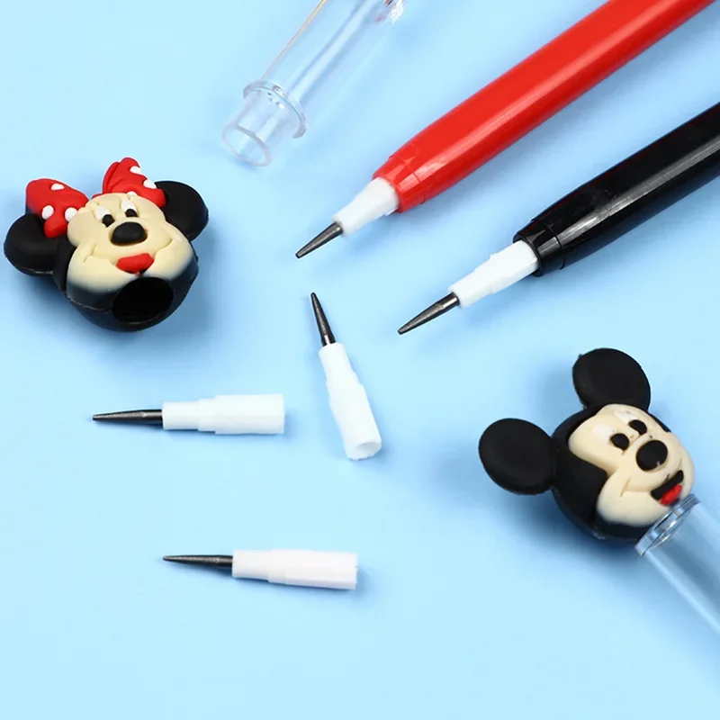 Imagem -03 - Disney Mickey Mouse Cartoon Lápis Caixa de Recarga para Crianças Aprendizagem e Escrita Suprimentos 48 Pcs