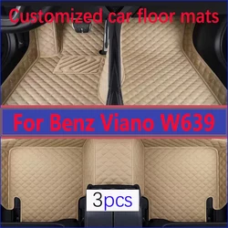 Car Floor Mats For Mercedes Benz Viano W639 2006 2007 2008 2009 2010 Custom Auto Foot Pads Carpet Cover Interior Accessories