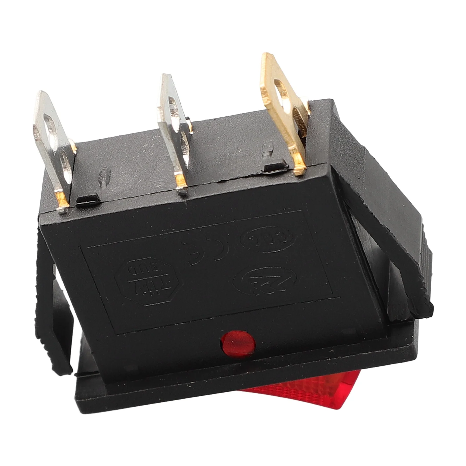 Reliable Rocker Switch for Various Applications, 3 Pin Terminals, Red Green Blue Yellow KCD3, Made of for durable ABS Plastic