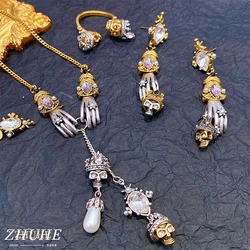 2024 New Skull Earrings Vintage Style Men's And Women's Jewelry Party Gifts
