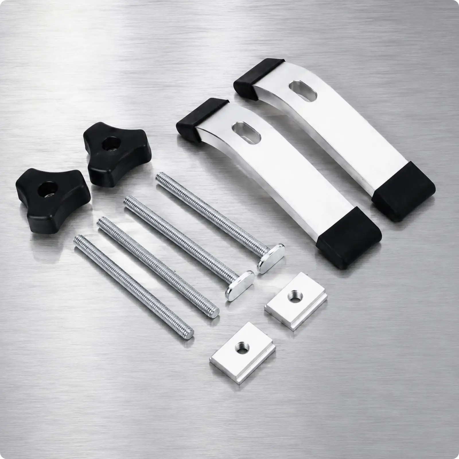 T Channel Clamp for Router Table Woodworking Bar Clamps with Star Knob and Nuts