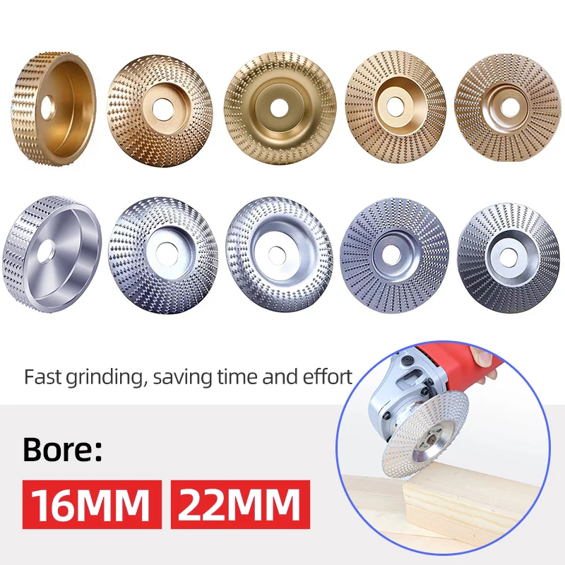 

Wood Grinding Polishing Wheel Bore 16 22mm Rotary Disc Sanding Wood Carving Tool Abrasive Disc Tools for Angle Grinder 3/4/5pcs