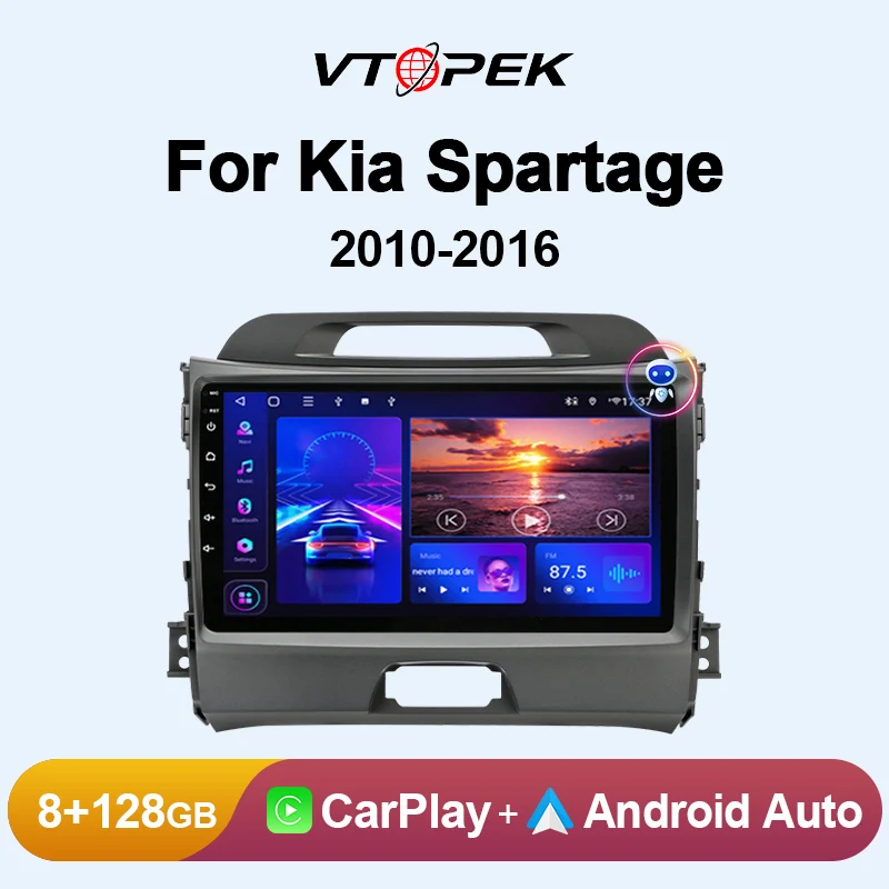 

Vtopek 9" DSP 4G Carplay 2din Android 11 Car Radio Multimidia Video Player Navigation GPS For KIA Sportage 3 2010-2016 Head Unit